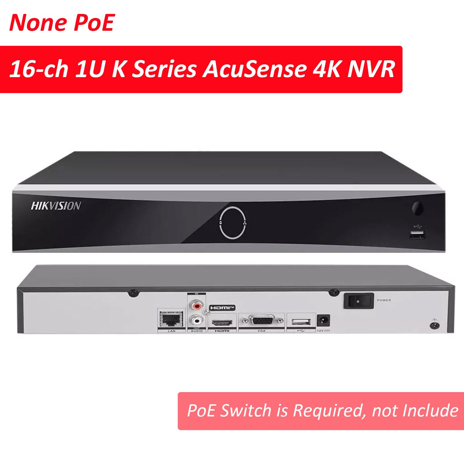 HIKVISION DS-8616NX-K8 16ch ハイクビジョン NVR HIKVISION 16 Channel 8MP 4K NVR [DS-7616NXI-K1] for IP Network